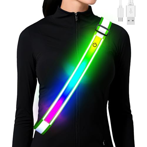 Lauflicht Joggen Mit Reflektoren G Rtel Led Leuchtband