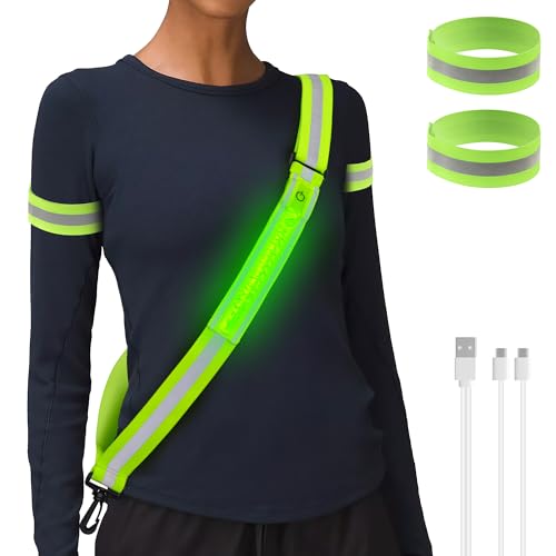 Henmi Lauflicht Joggen Mit Reflektoren G Rtel Mit