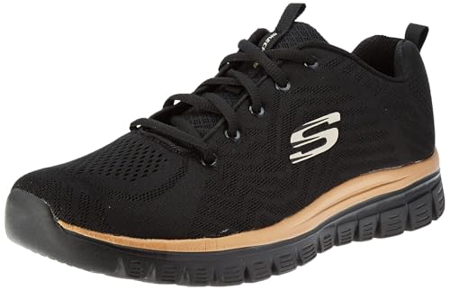 Skechers Damen Graceful Get Connected Sneaker Schwarz Rose