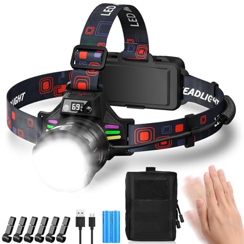 Mliaimce Stirnlampe Led Wiederaufladbar Superhell 100000 Lumen Zoombar