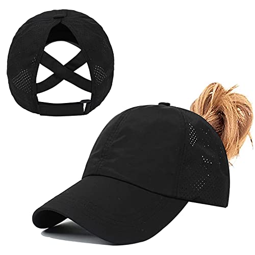 Pferdeschwanz Baseballkappe Damen Sommer Einstellbare Schnell Trocknende Masche
