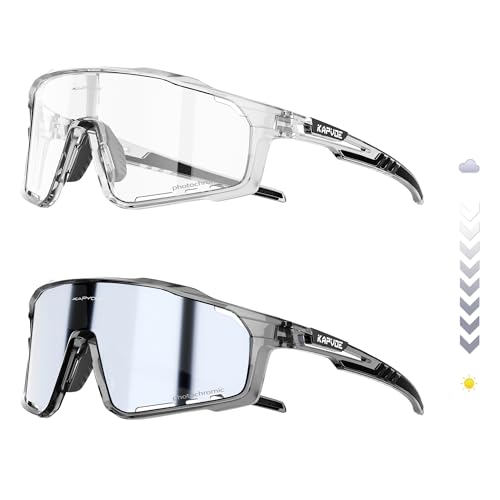 Kapvoe Selbstt Nende Fahrradbrille Photochromatisch Sport Sonnenbrille F