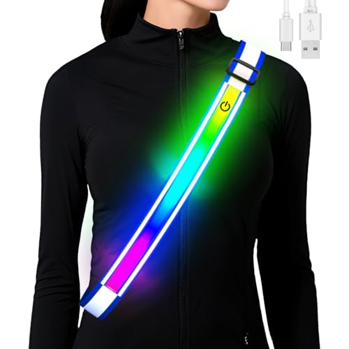 Lauflicht Joggen Mit Reflektoren G Rtel Led Leuchtband