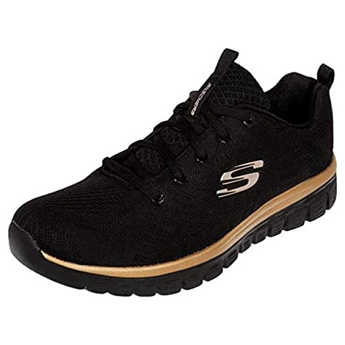 Skechers Damen Graceful Get Connected Sneakers Schwarz Rose