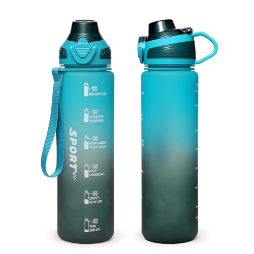 Binudum Trinkflasche 1l Trinkflasche Sport Bpa Freie Tritan