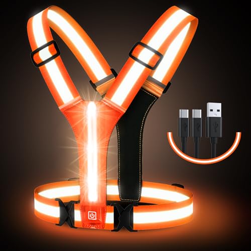 Lauflicht Mit Reflektoren Led Laufweste Reflektierend Wiederaufladbare Usb