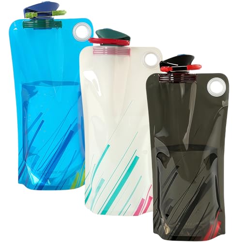Nieekrun 3 St Ck Faltbare Trinkflasche 1000ml Wiederverwendbare