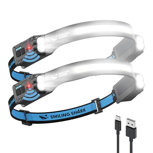 Smiling Shark Kopflampe 2400mah Ultra Helle Wiederaufladbare Headlamp