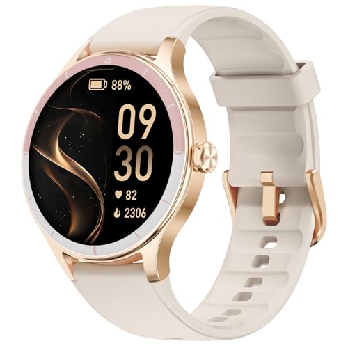 Toobur Smartwatch Damen Rund Schrittz Hler Fitness Uhr
