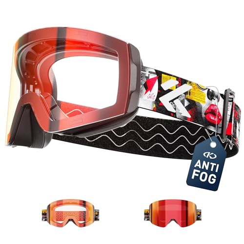 Kapvoe Skibrille Selbstt Nend Anti Beschlag Herren Damen