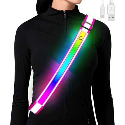 Lauflicht Joggen Mit Reflektoren G Rtel Led Leuchtband
