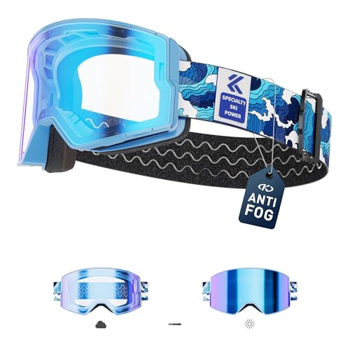 Kapvoe Selbstt Nend Farblinsen Skibrille Anti Nebel Uv400