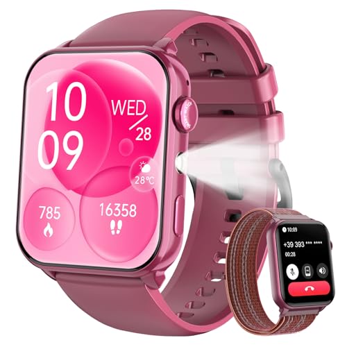 Iowodo Smartwatch Damen 2025 Bluetooth Anrufe Led Leuchte
