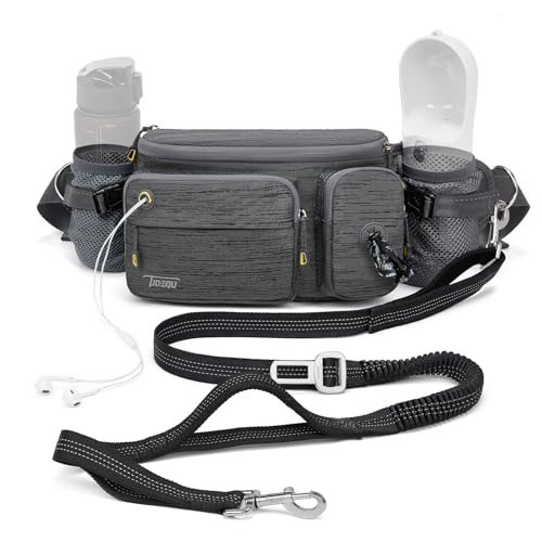 4 In 1 Freihandleine Hund Mit Bauchtasche Gro