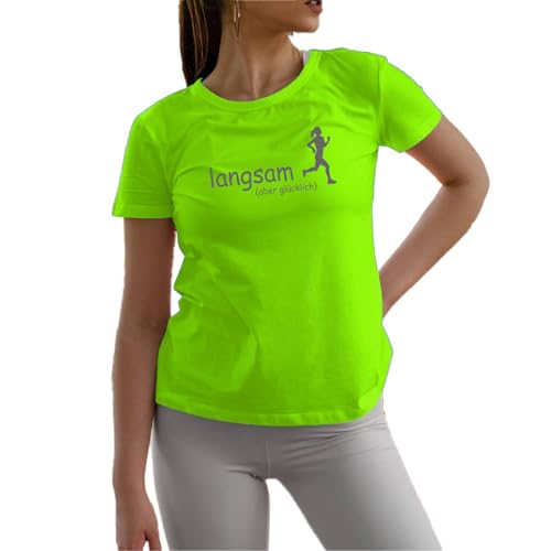 Lauf T Shirt Damen Mit Spruch Langsam Aber