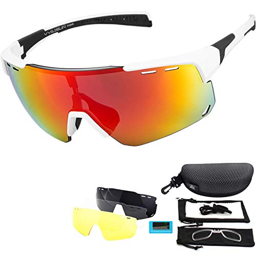 Vilisun Radsportbrillen Polarisierte Sportbrillen Fahrradbrille Uv400 Schutz Mit