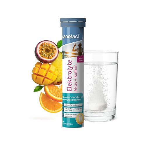 Sanotact Elektrolyte Mit Koffein Brausetabletten Ohne Zucker Tropischer