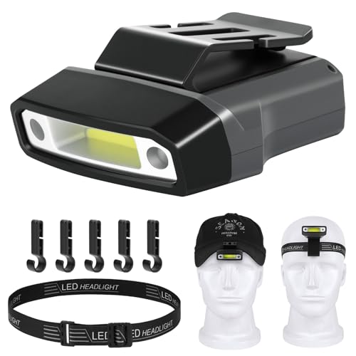 Hotut Stirnlampe Wiederaufladbar Led Cliplampe Kopflampe Mit Warnlicht