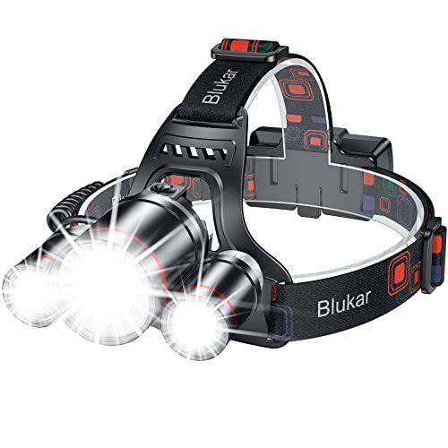 Blukar Stirnlampe Led Wiederaufladbar Superhell 8000 Lumen Zoombar