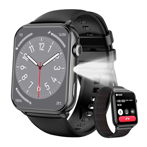 Iowodo Smartwatch Herren Damen 2025 Bluetooth Anrufe Led