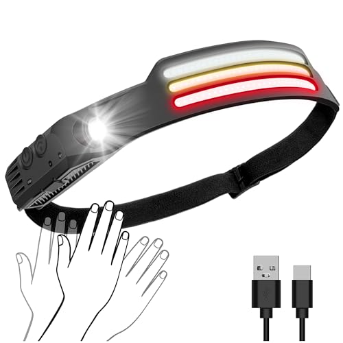 Stirnlampe Led Wiederaufladbar 230 Weitwinkel Ipx5 Wasserdichte Kopflampe