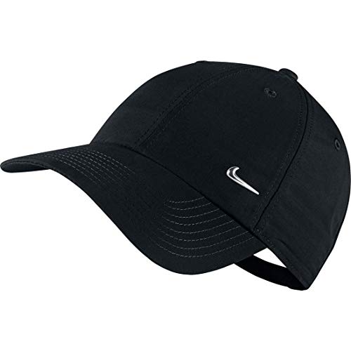 Nike Cap Metal Swoosh Logo Schwarz Metallic Silver