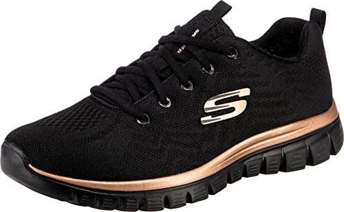Skechers Damen Graceful Get Connected Sneaker Schwarz Rose