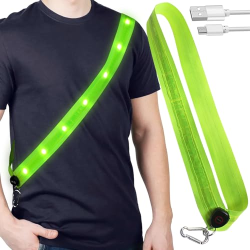 Lauflicht Joggen Mit Reflektoren G Rtel Led Lauflicht