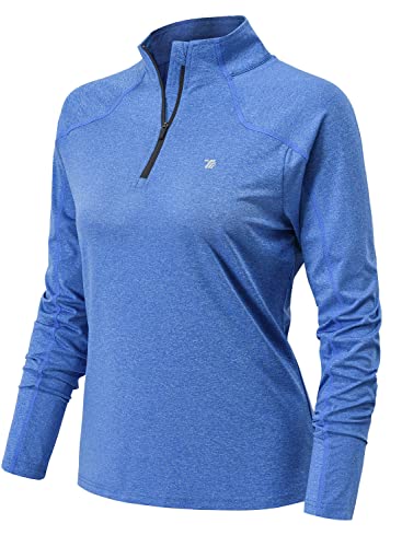 Ysento Damen Sportshirt Langarm Laufshirt Schnelltrocknend T Shirt