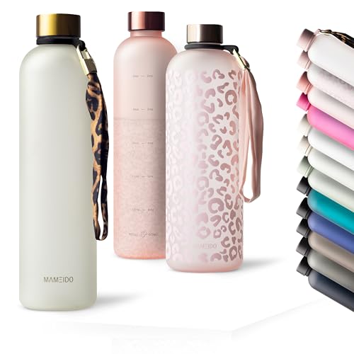 Mameido Trinkflasche Mit Zeitmarkierung 1 L Kohlens Ure