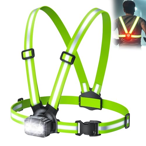 Rolgno Lauflampe Joggen Mit R Cklicht 500 Lumen