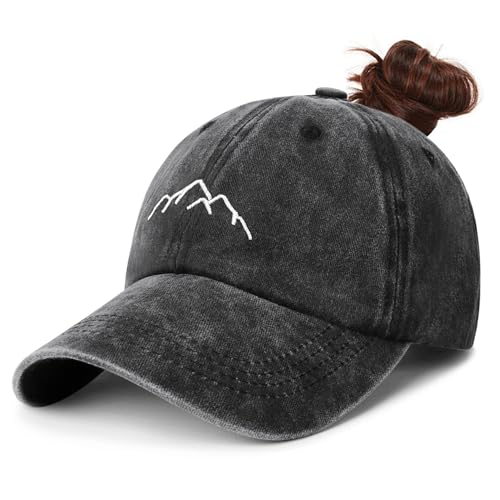 Heycaps Pferdeschwanz Baseball Cap Damen Atmungsaktiv Verstellbare Baseballkappe