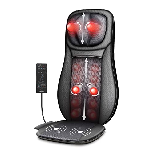 Snailax Massagesitzauflage Mit W Rmefunktion Shiatsu Massageauflage R