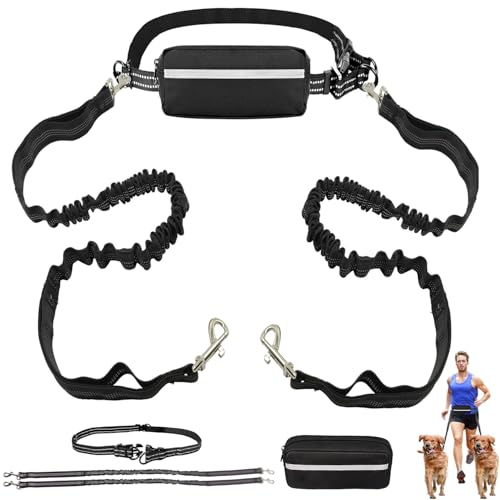 Joggingleine F R 2 Hunde Mit Bauchgurt Joggingleine