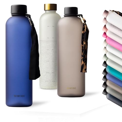 Mameido Trinkflasche Mit Zeitmarkierung 1 L Kohlens Ure