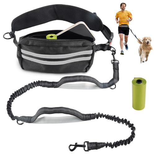 Joggingleine Hunde Handsfree Laufleine Mit 2 Griffen Reflektierende