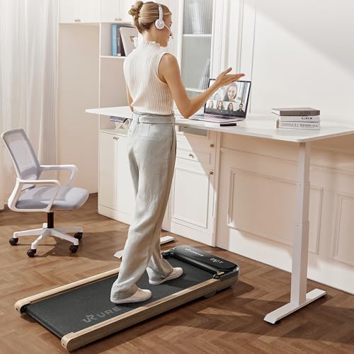 Urevo Holz Walking Pad Mit Smartcoach App Kompaktes