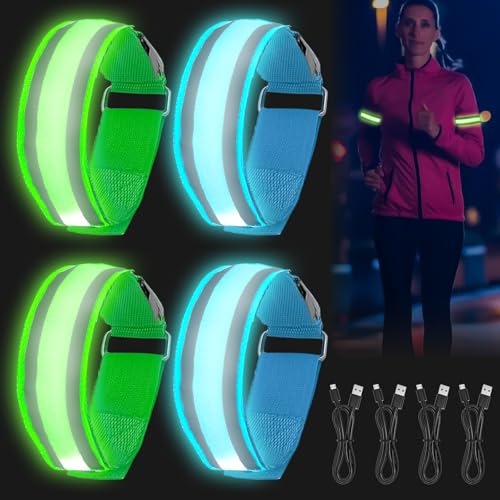 Vaileal 4 St Ck Led Armband Aufladbar Led