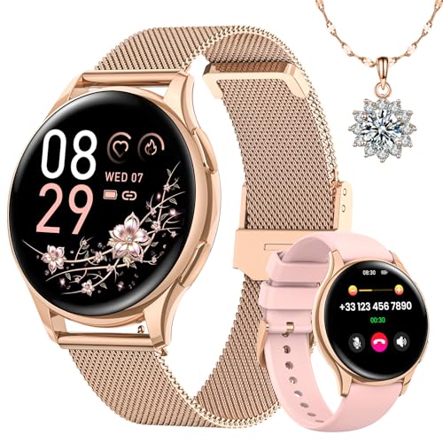 Sanorum Smartwatch Damen Mit Telefonfunktion Rund 1 27
