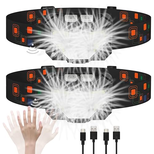 Xwgkln 2pcs Stirnlampe Led Wiederaufladbar 1200 Lumen Superhell