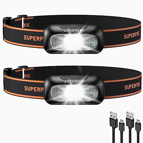 Superfire Stirnlampe Led Wiederaufladbar 2 St Ck Kopflampe