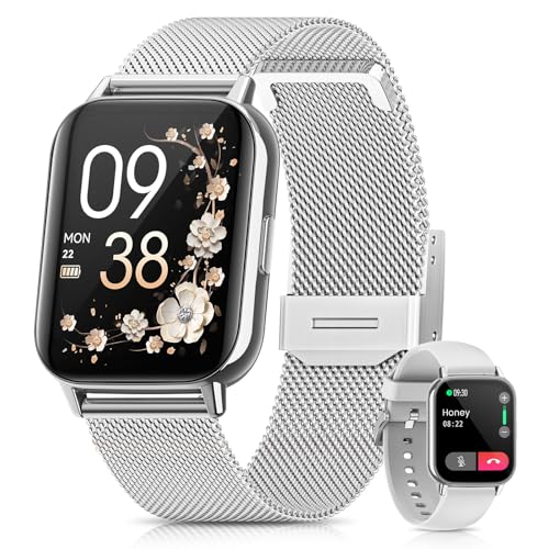 Aimiuvei Smartwatch Damen Fitnessuhr Mit Telefonfunktion Armbanduhr Mit