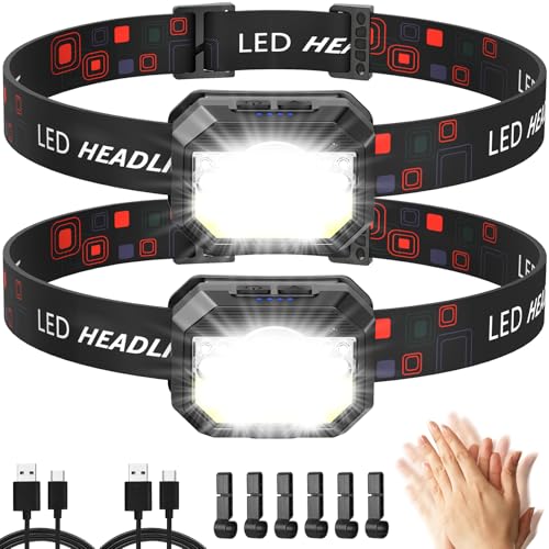 Mliaimce Stirnlampe Led Wiederaufladbar 2 St Ck 2000
