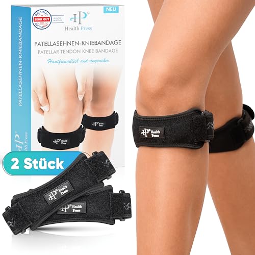 Health Press Patellasehnen Kniebandage 2x Kniebandage Patellasehnenbandage Zur
