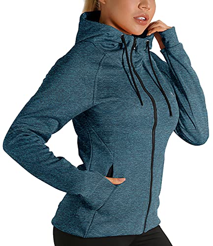 Icyzone Damen Sportjacke Laufjacke Voll Zip Trainingsjacke Mit