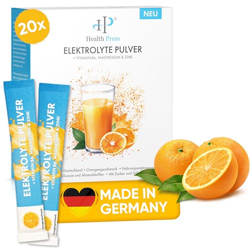 Health Press Elektrolyte Elektrolyt Pulver 20x 8g Getr