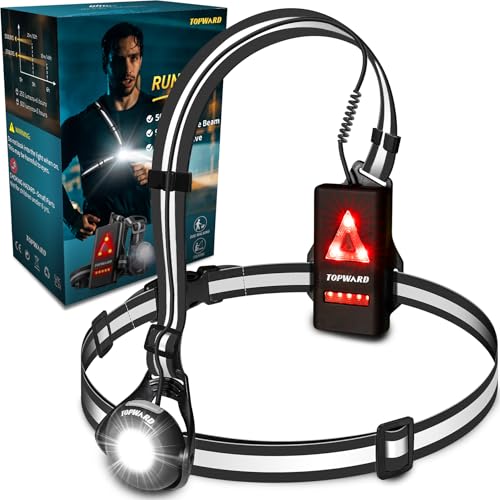 Topward Lauflicht Lauflampe Joggen Brustlampe 500 Lumen Wiederaufladbar