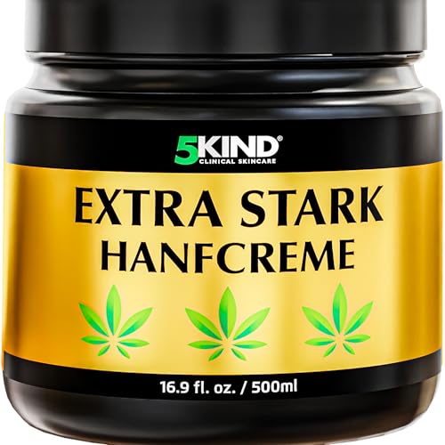 5kind Extra Starke Hanfcreme 500ml Hochkonzentriertes Hanf L