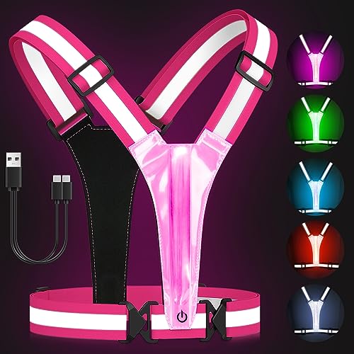 Zacro Led Laufweste Reflektorweste Warnweste Wiederaufladbare Lauflampe Reflektorweste