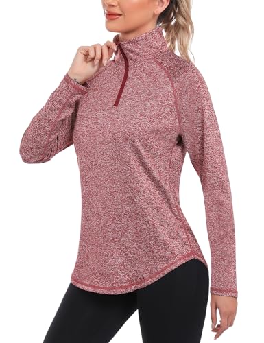 Iclosam Sportshirt Langarm Damen Funktionsshirt Atmungsaktiv Langarmshirt Sport